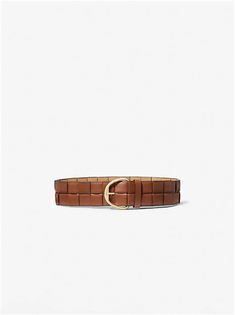 michael kors woven leather belt|belk+ Michael Kors women.